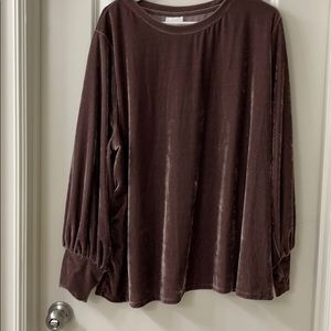Dark Purple Velvet Blouse
